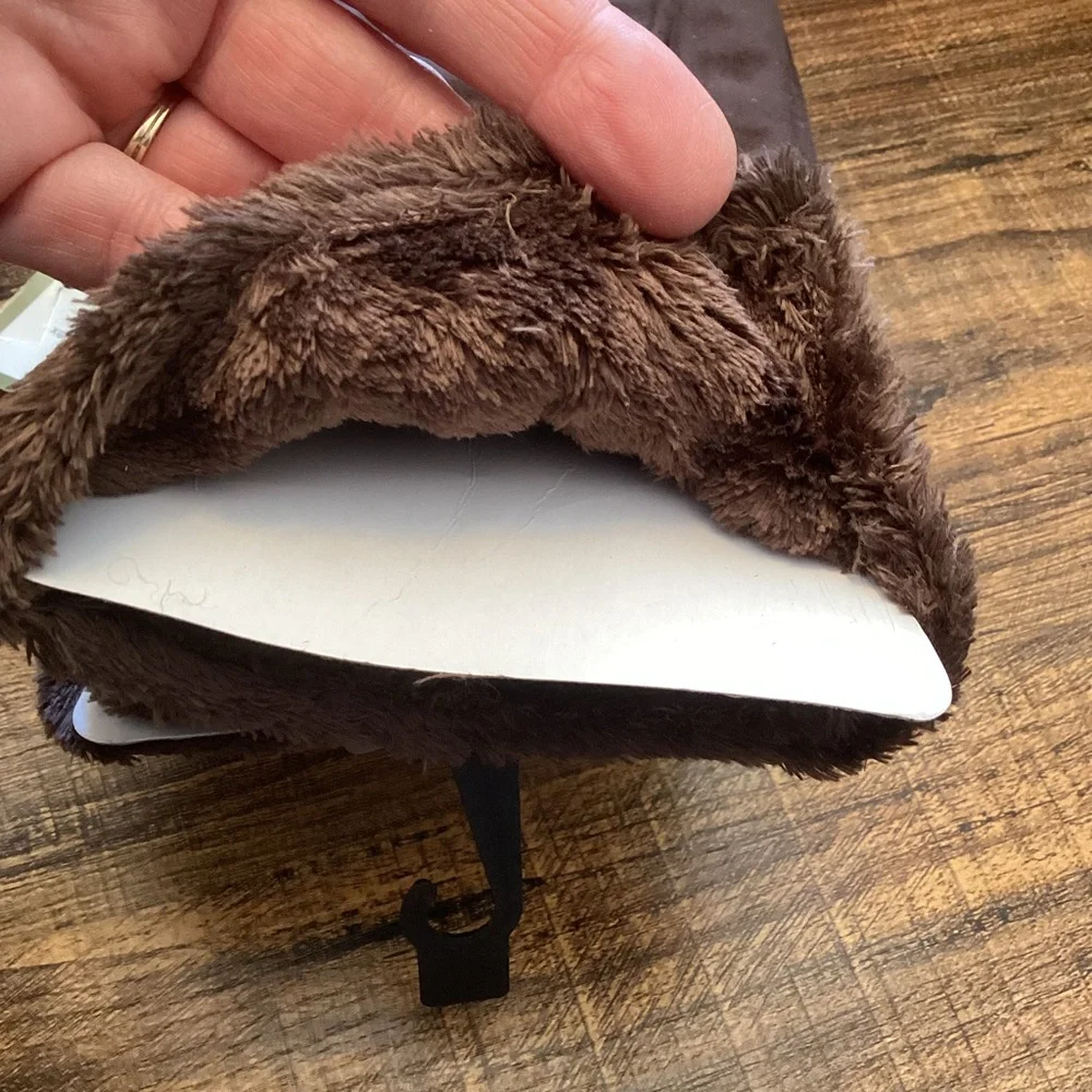 Women’s Isotoner Brushed Microfiber‎ Microluxe Fur Lining Brown Gloves XL NEW